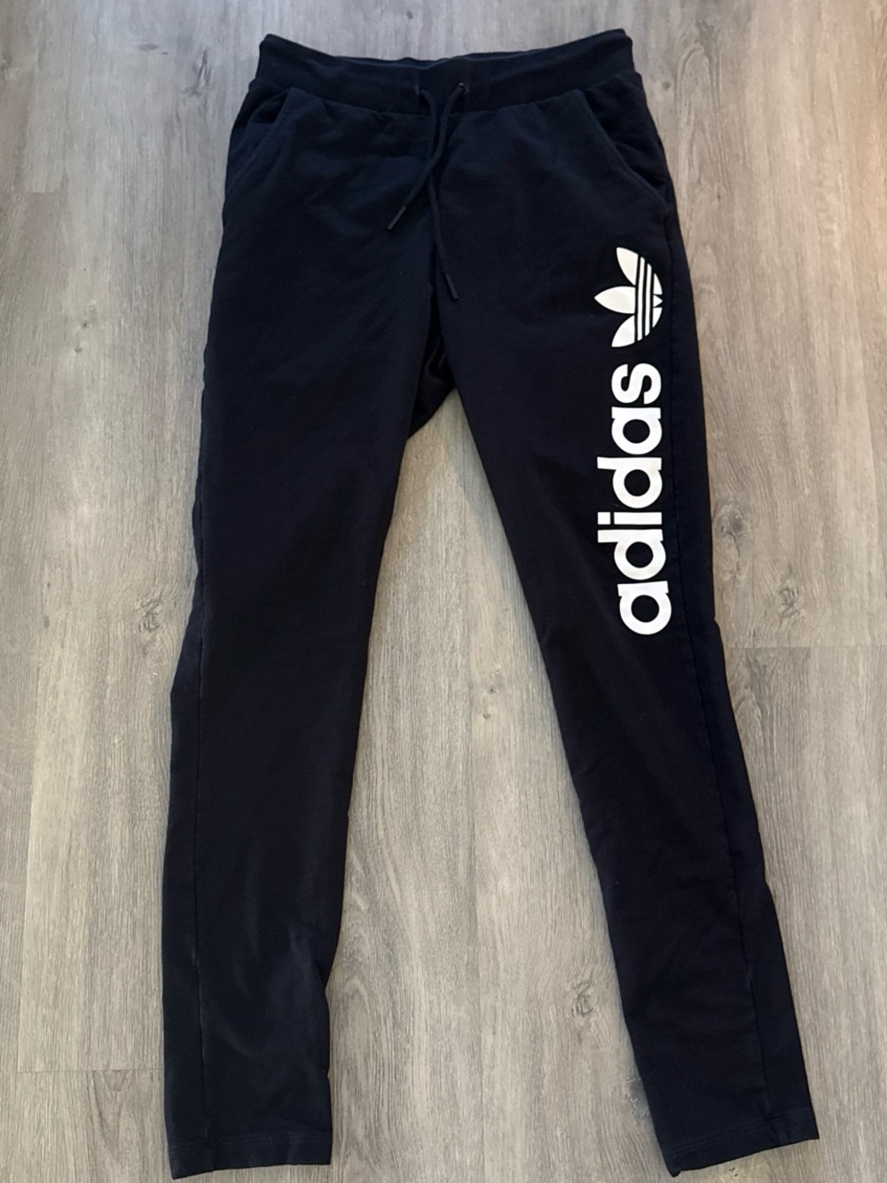 Adidas junior women’s Black Jogger Sweatpants with Trefoil Logo